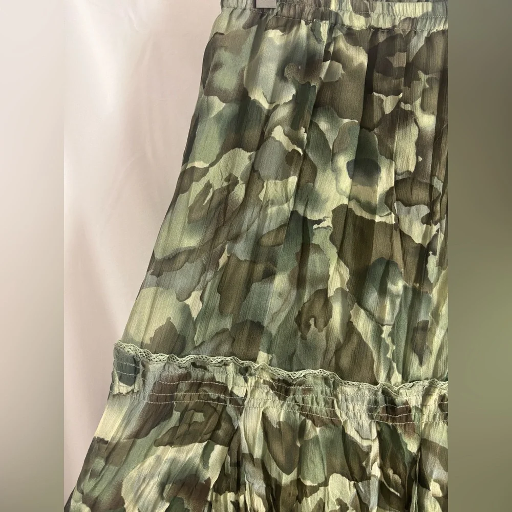 Watercolor Camouflage Tiered Frilly Fairy Grunge Skirt Size M - Picture 6 of 14